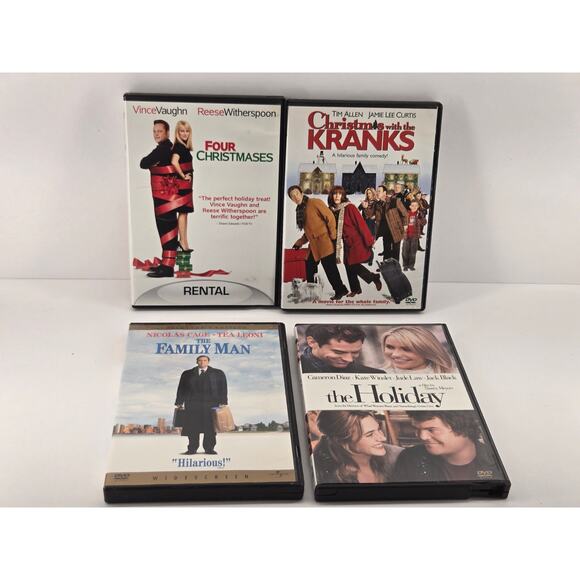 4 Movie DVD Rom-Com Holiday Bundle | Nicholas Cage | Vince Vaughn | Jack Black - Picture 1 of 3